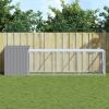 Chicken Cage with Run Light Gray 43.3"x159.4"x43.3" Galvanized Steel