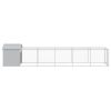 Chicken Cage with Run Light Gray 46.1"x239.8"x48.4" Galvanized Steel