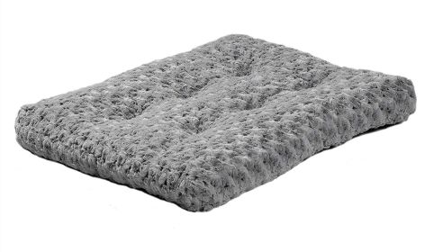 Dog Plush Bed Comfortable Crate Bed Washable Bed Kennel Pad Fit for Pet Cage (Color: Gray, size: s)