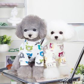 Pet clothes Dog clothes Autumn and winter new cat pet clothes Two leg sweater 22 Happy bear bottoming shirt (colour: 22 Happy Bear Undercoat - Red, size: s)