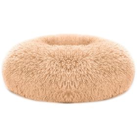 Pet Dog Bed Soft Warm Fleece Puppy Cat Bed Dog Cozy Nest Sofa Bed Cushion M Size (Color: Brown, size: m)