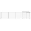 Chicken Cage with Roof Light Gray 158.7"x38.6"x35.4" Galvanized Steel