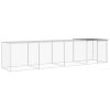 Chicken Cage with Roof Light Gray 158.7"x38.6"x35.4" Galvanized Steel