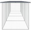 Chicken Cage with Roof Anthracite 158.7"x38.6"x35.4" Galvanized Steel