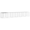 Chicken Cage with Roof Light Gray 237.4"x38.6"x35.4" Galvanized Steel