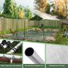 Large Metal Chicken Coop, Walk-in Chicken Run,Galvanized Wire Poultry Chicken Hen Pen Cage