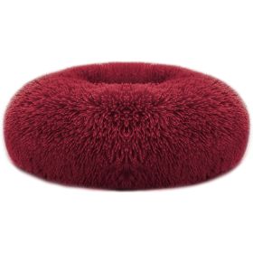 Pet Dog Bed Soft Warm Fleece Puppy Cat Bed Dog Cozy Nest Sofa Bed Cushion L Size (Color: Red, size: l)