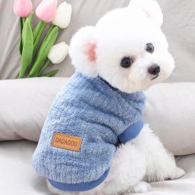 Pet Sweater; Warm Winter Plush Dog Sweater Knitwear Cat Vest; For Small & Medium Dogs (Color: Emerald, size: l)