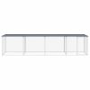 Chicken Cage with Roof Anthracite 158.7"x38.6"x35.4" Galvanized Steel